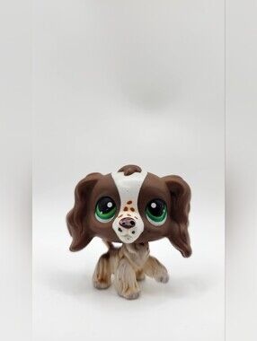 LPS Spaniel #156 Littlest Pet Shop 2006 Dog Authentic Green Eyes Pink Magney
